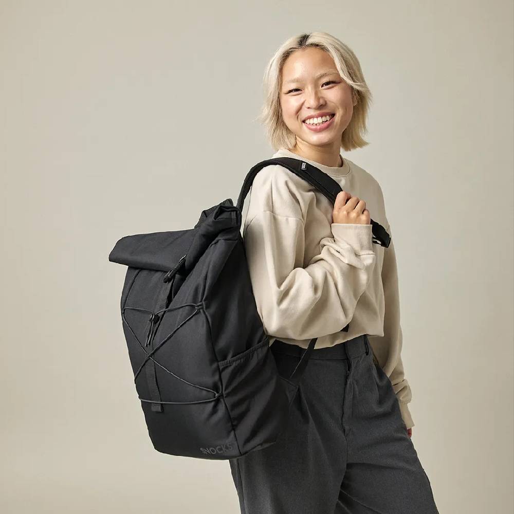 Snocks Rolltop Rucksack aus recyceltem Polyester Valentinstagsangebot