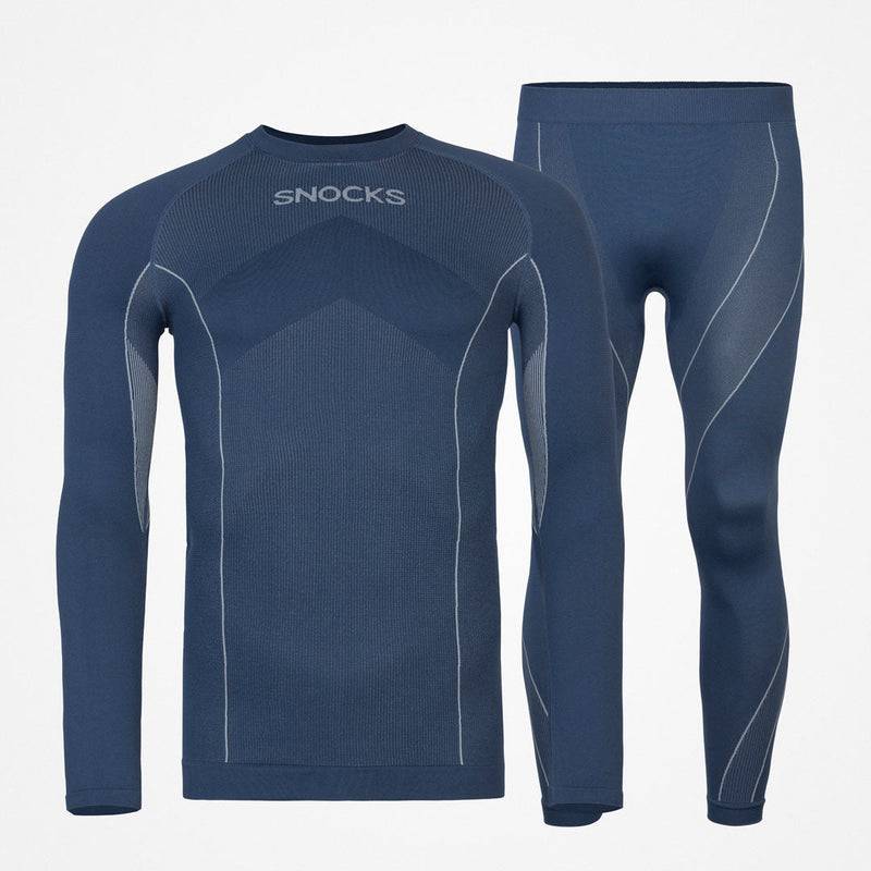 Snocks Thermounterwäsche Herren mit Daumenloch aus recyceltem Polyester