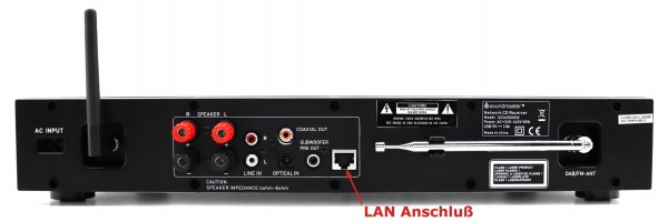 Soundmaster Multi Audio System mit 2x50W,WLAN/LAN-Internet/DAB+/UKW-Radio,CD/MP3,USB,Bluetooth®,APP-Steuerung Versandkostenfrei