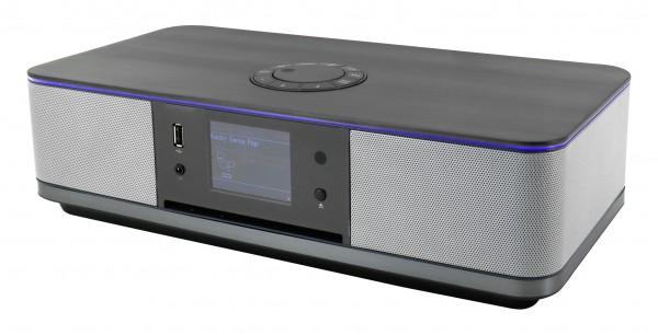 Soundmaster Stereo Musikcenter mit WLAN-Internet/DAB+/UKW-Radio, CD/MP3, USB, Bluetooth®, LED Ambientebeleuchtung, APP-Steuerung Großer Ausverkauf