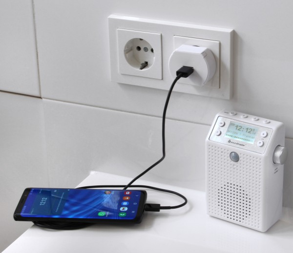 Soundmaster DAB+/UKW Steckdosenradio mit Bewegungsmelder & Li-Ion Akku Cyber Monday