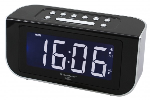 Soundmaster Funkuhrenradio mit Jumbo LCD Anzeige Räumungsverkauf