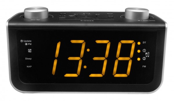 Soundmaster UKW PLL-Uhrenradio mit großem Display/Bedienelementen & automatischer Uhrzeiteinstellung Kauf eins, bekomm eins gratis