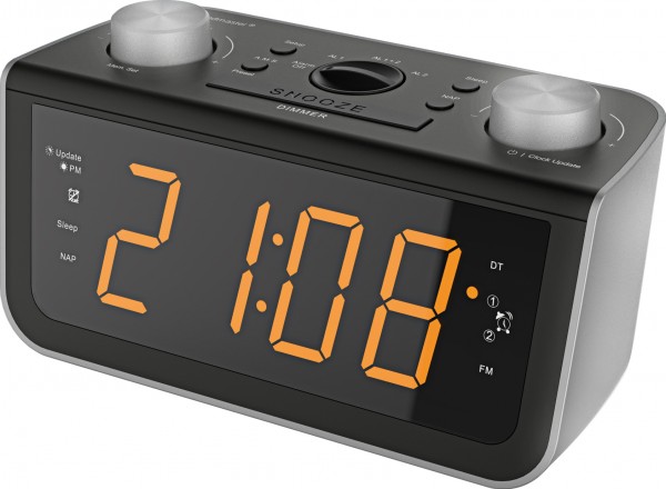 Soundmaster UKW PLL-Uhrenradio mit großem Display/Bedienelementen & automatischer Uhrzeiteinstellung Kauf eins, bekomm eins gratis