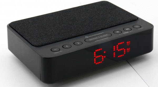 Soundmaster UKW-PLL Uhrenradio mit kabelloser Ladefunktion Tiefpreis