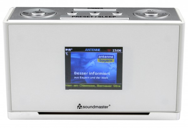 Soundmaster DAB+/UKW Uhrenradio mit Stationstasten Kostenlose Rückgabe