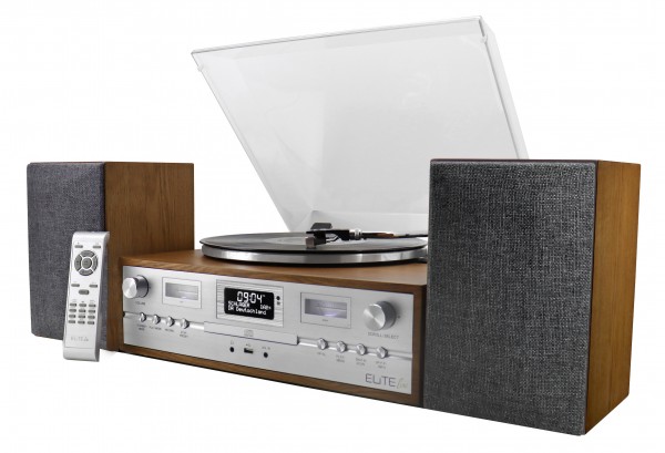 Soundmaster Retro HiFi Anlage mit Plattenspieler, DAB+/UKW, CD/MP3, USB, Bluetooth® Bis zu 60% Rabatt