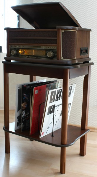 Soundmaster Nostalgie Untertisch aus Holz mit Schallplattenablage Outlet