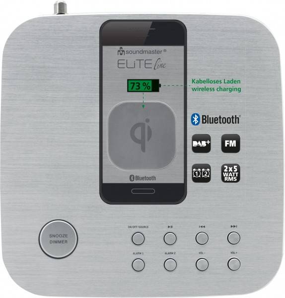 Soundmaster Stereo DAB+/UKW Uhrenradio mit Bluetooth® Online Shopping