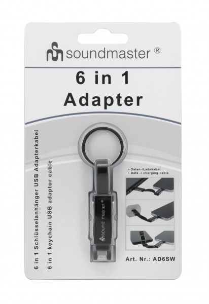 Soundmaster 6 in 1 Schlüsselanhänger USB Adapterkabel Preisnachlass
